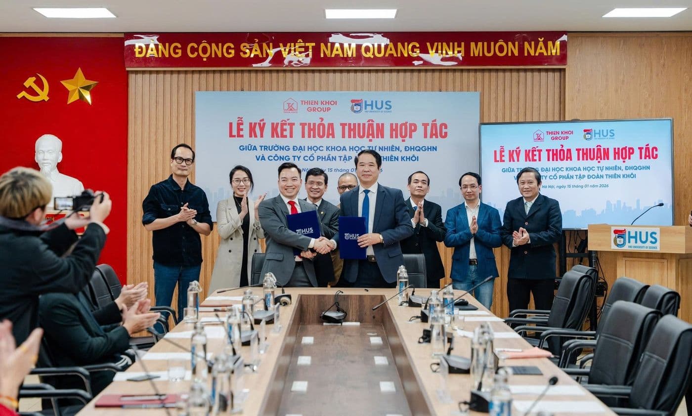 Lễ ký kết hợp tác Thiên Khôi Group với Trường Đại học Khoa học Tự nhiên
